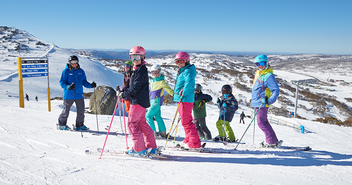 Family friendly ski resort ski with children skiing with kids by the sea with three